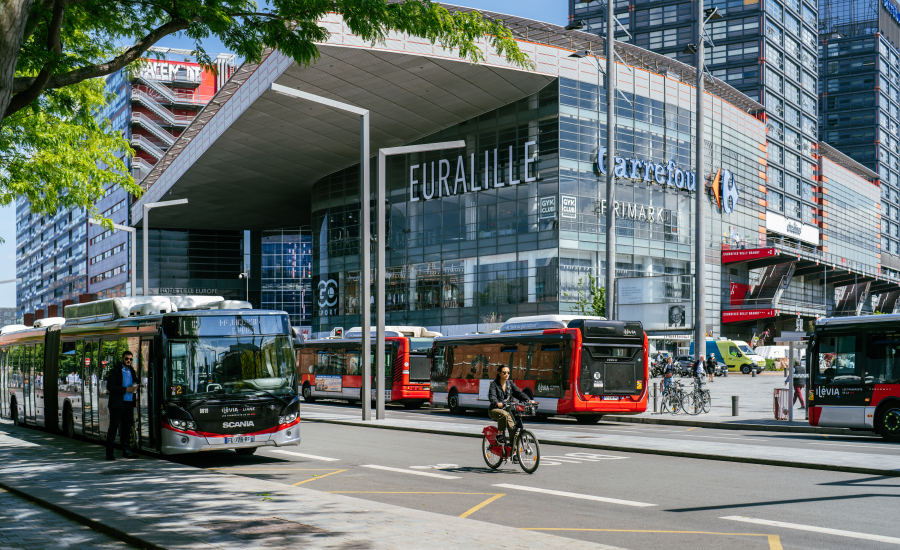 Bus et vélos en libre-service